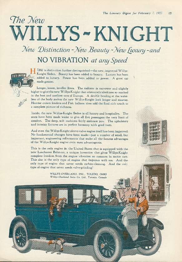 1925 Willys Auto Advertising
